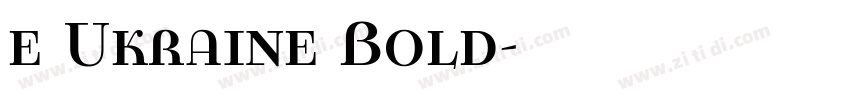 e Ukraine Bold字体转换